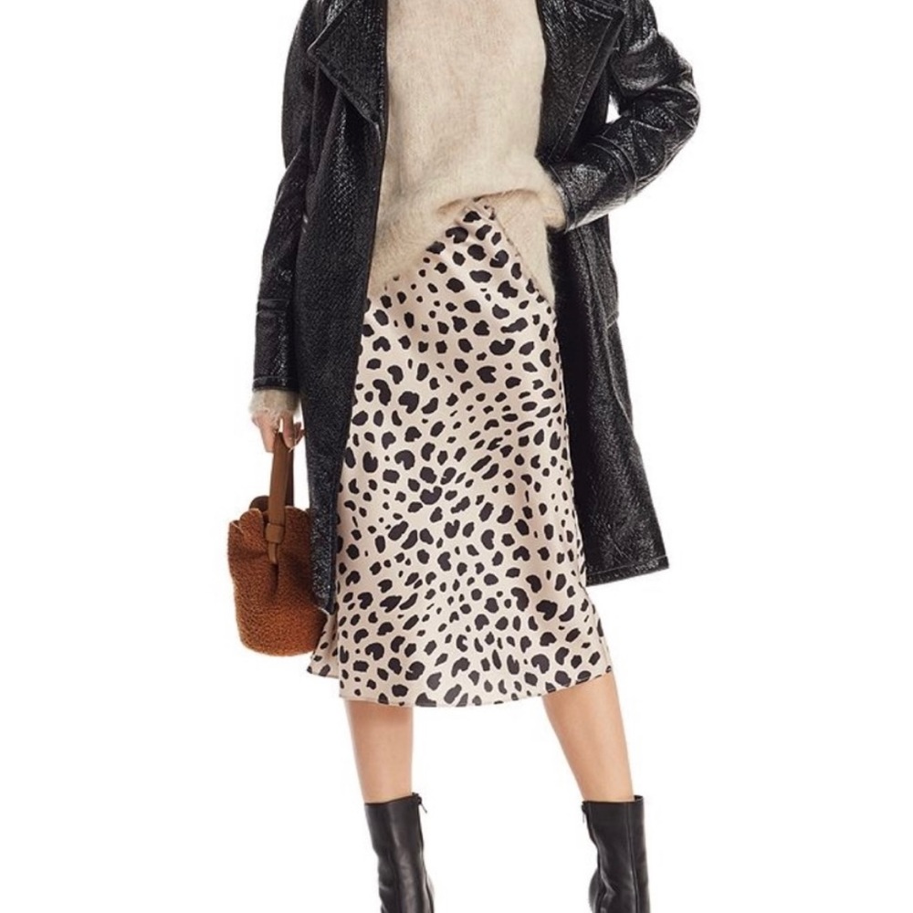 Aqua satin midi slip skirt, never worn before!